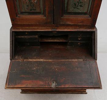 SKRIVSKÅP, allmoge, tidigt 1800-tal.