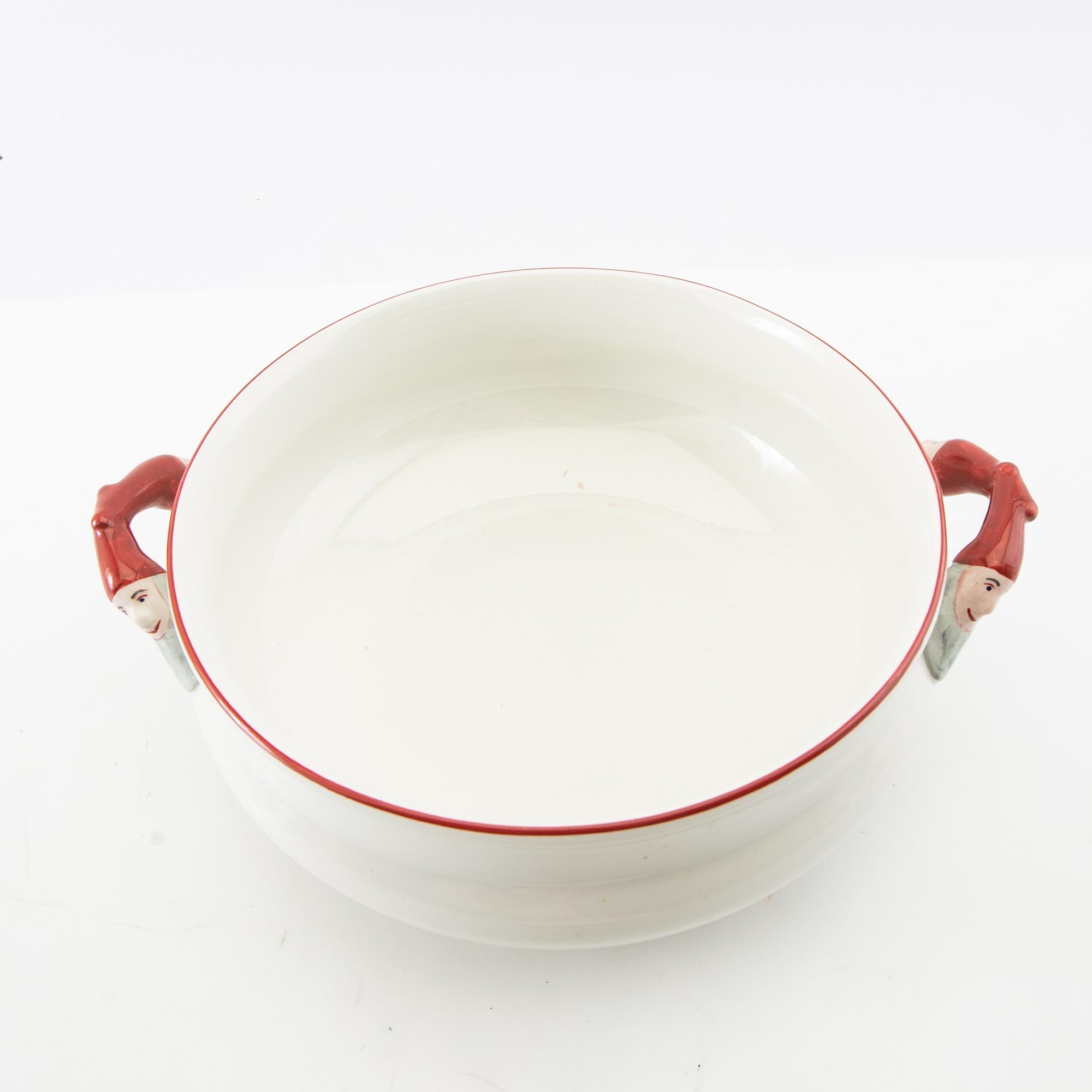 Covered bowl "Herrgårds-jul" Rörstrand porcelain.