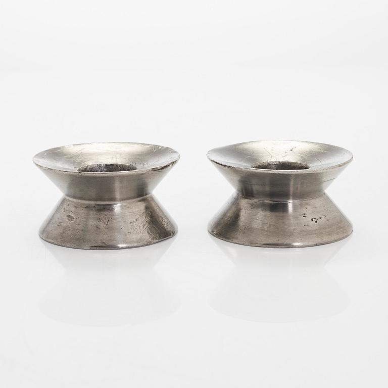 Viljo Hirvonen, a pair of rare mid-20th-century  candlesticks manufactured by Valaistustyö for Artek.