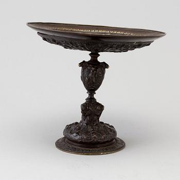 A mid 19th century bronze tazza.