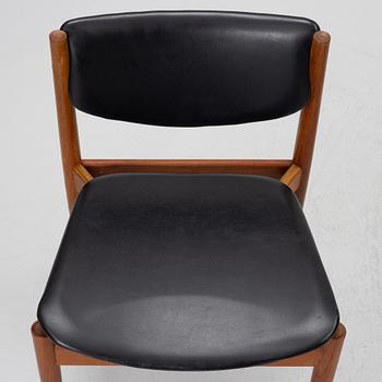 Finn Juhl, Stolar, 4 st, modell 197, France and Søn, Danmark, 1950-tal.