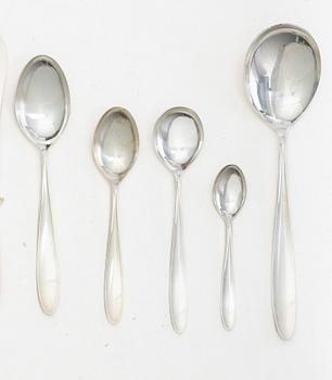 A Norwegian silver cutlery set, “Oseberg”, Thorvald Marthinsen Sølvvarefabrikk, Tønsberg (69 pieces).