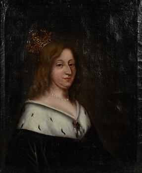 David Beck, after, "Dropping Christina" (1626-1689), 18th century.