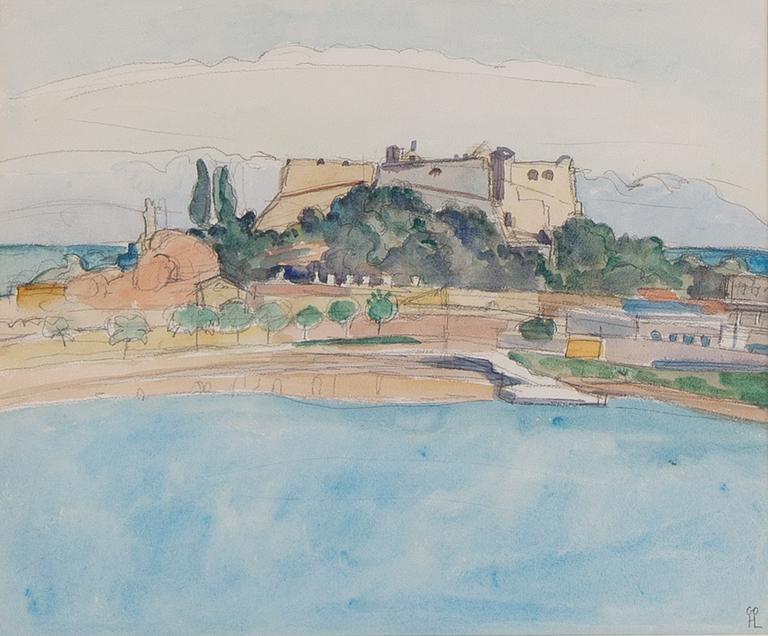 Hilding Linnqvist, watercolour, signed.