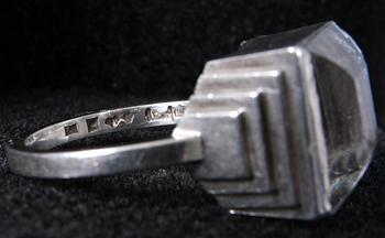 RING, sterlingsilver och bergskristall, Wiven Nilsson.