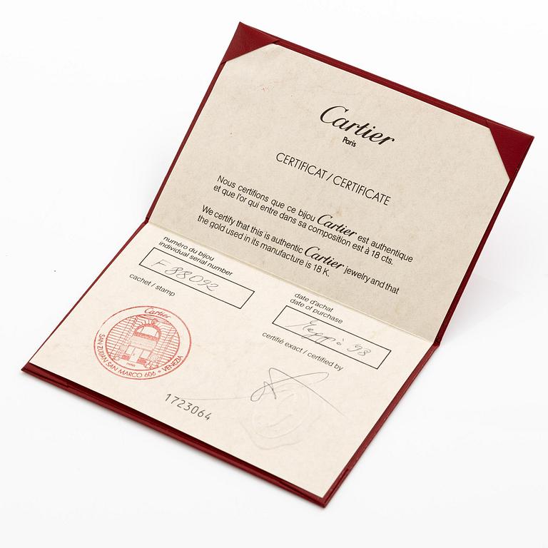Cartier ett par örhängen "Trinity" 18K guld i tre färger.