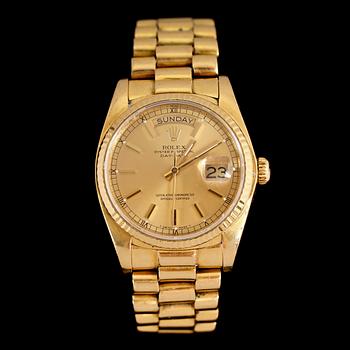 ARMBANDSUR, 18 k guld, Rolex, Oyster, Perpetual, Day-Date, Superlative Chronometer.