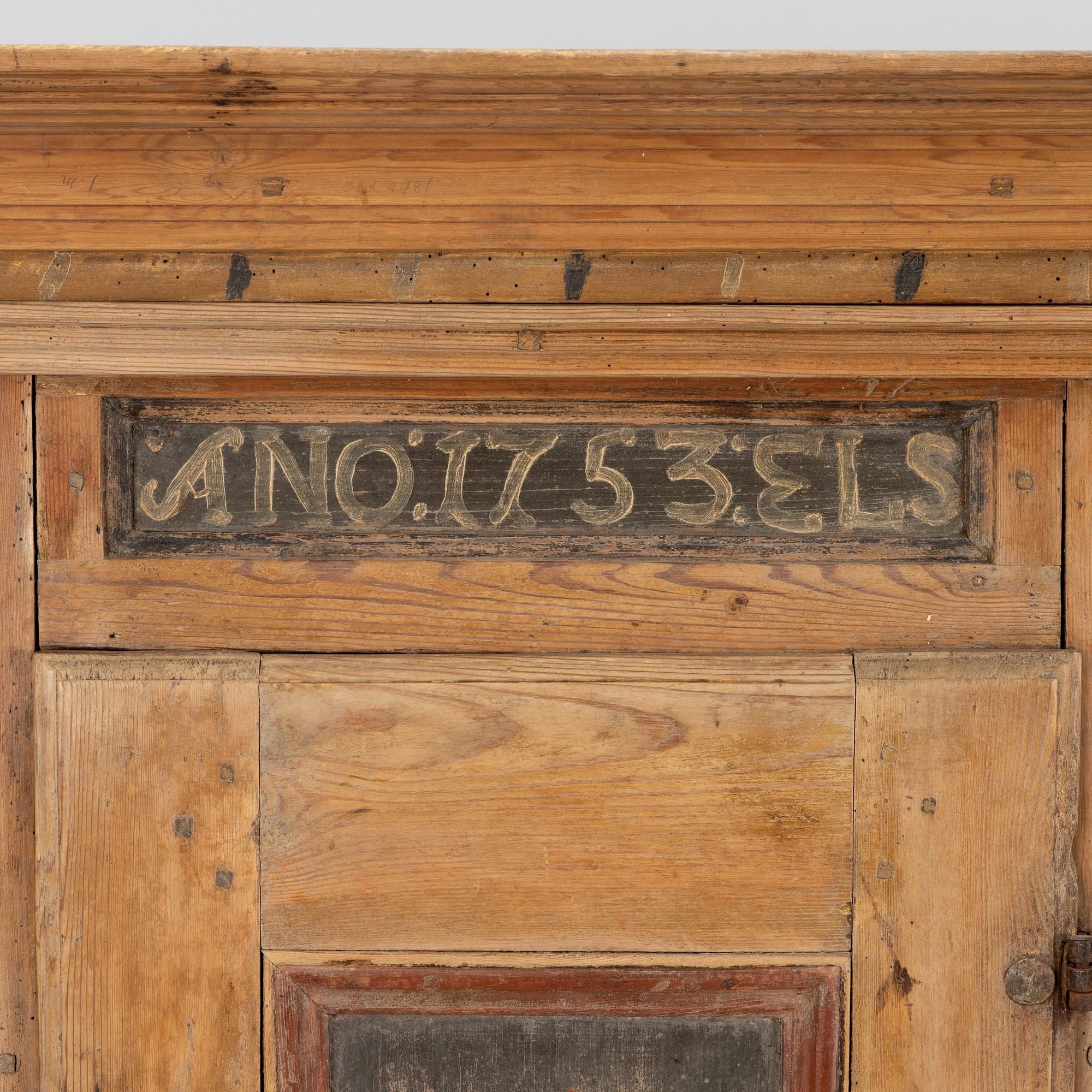 A Swedish provincial cabinet, dated 1753.