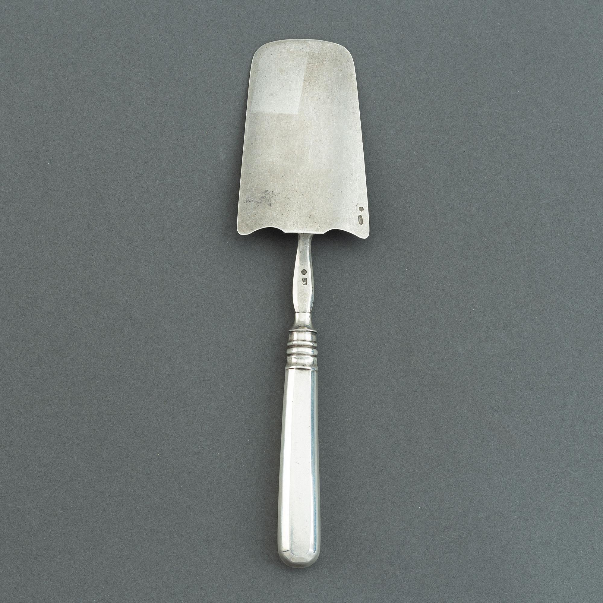 A russian silver serving spoon,  St Petersburg 1908-26.