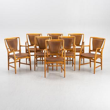 A set of eight 'Bangkok' armchairs, Westbergs Möbler, Tranås, 1940's/50's.