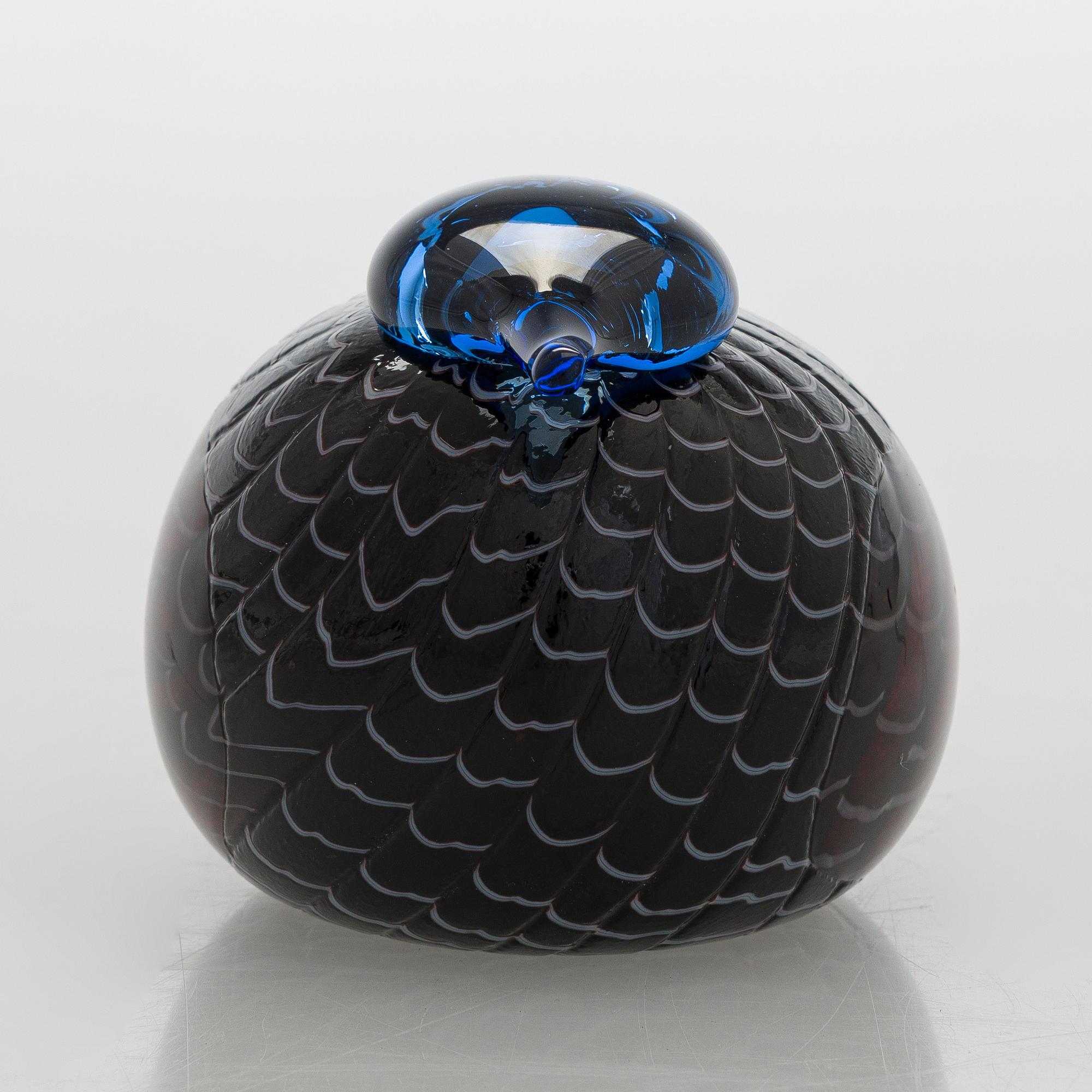 Oiva Toikka, lasilintu, signeerattu Oiva Toikka Nuutajärvi Notsjö Turun Sanomat.