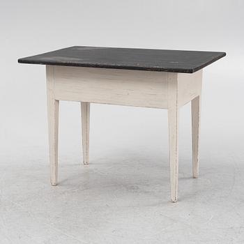 A painted table, 19th Century.