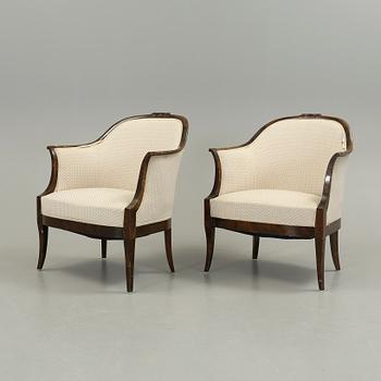 FÅTÖLJER, ett par, Art Deco, 1920-30-tal.