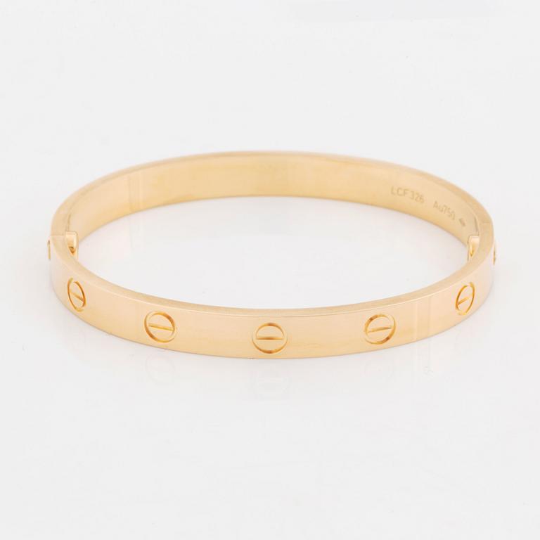 A Cartier 18K gold "Love" bracelet.