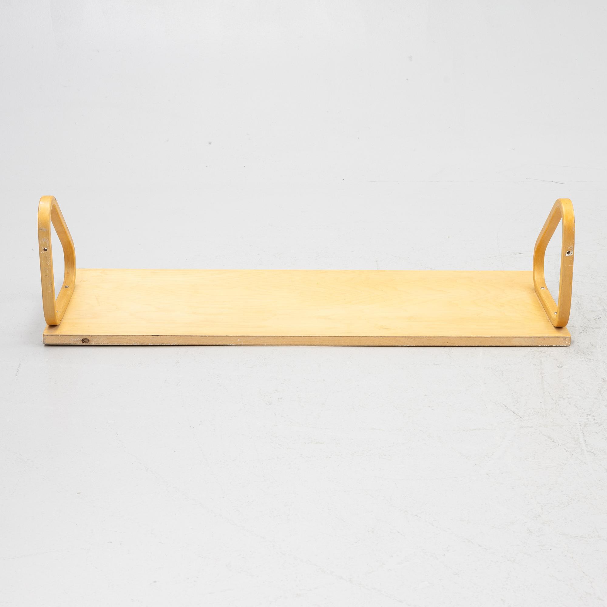 Alvar Aalto, a wall shelf, model 112A, Artek, Finland.