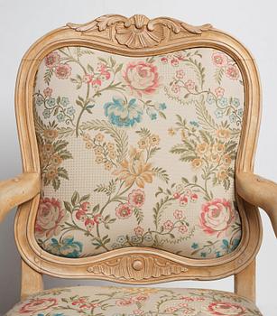 A Swedish Rococo 18th century armchair.