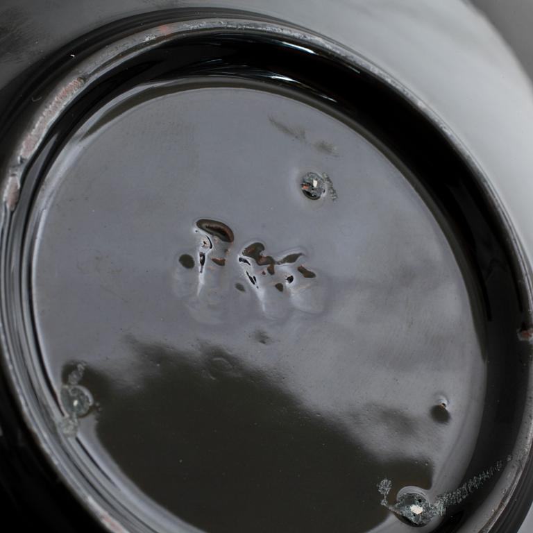 Ten teacups with saucers, porcelian, "Siam", maybe by Marianne Westman, Rörstrand, mid 20th century.