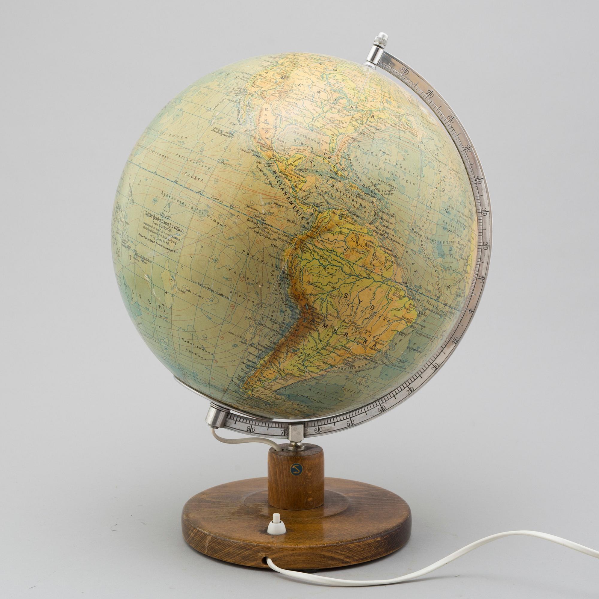 A second half of the 20th century globe/table light.