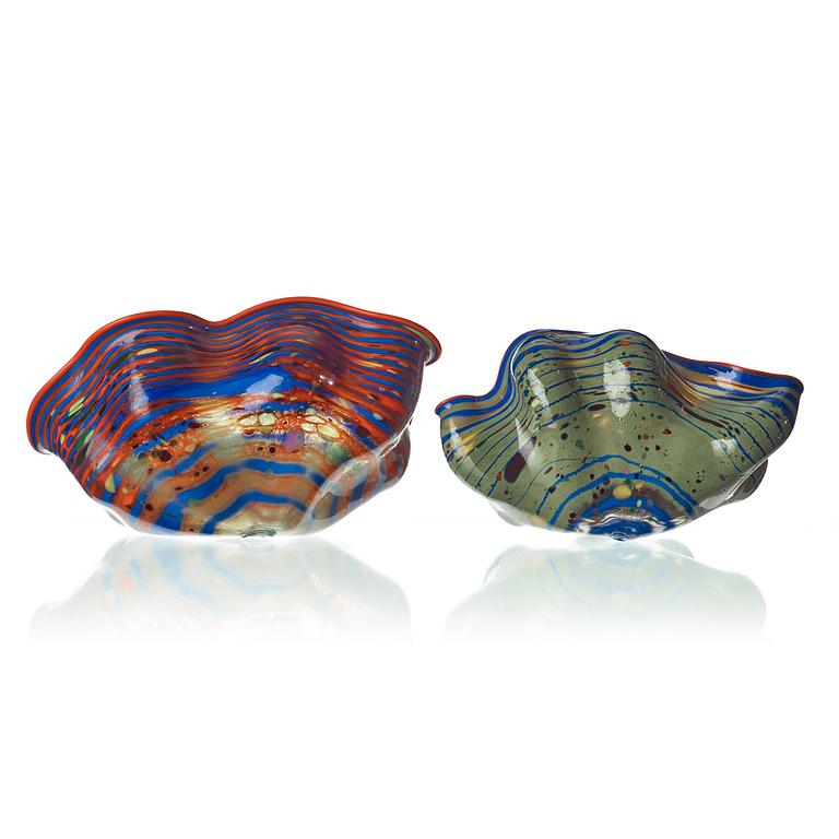 Dale Patrick Chihuly, a 2 pcs glass sculpture, Seattle, USA 1983.