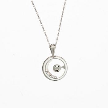 HALSSMYCKE, silver, bergskristall, Martti Viikinniemi 1960-70-tal.