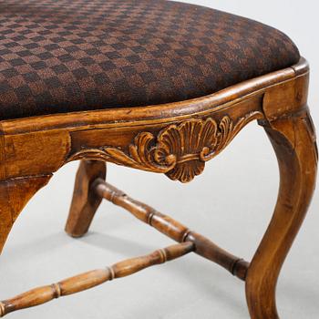 Five 18th century chairs.