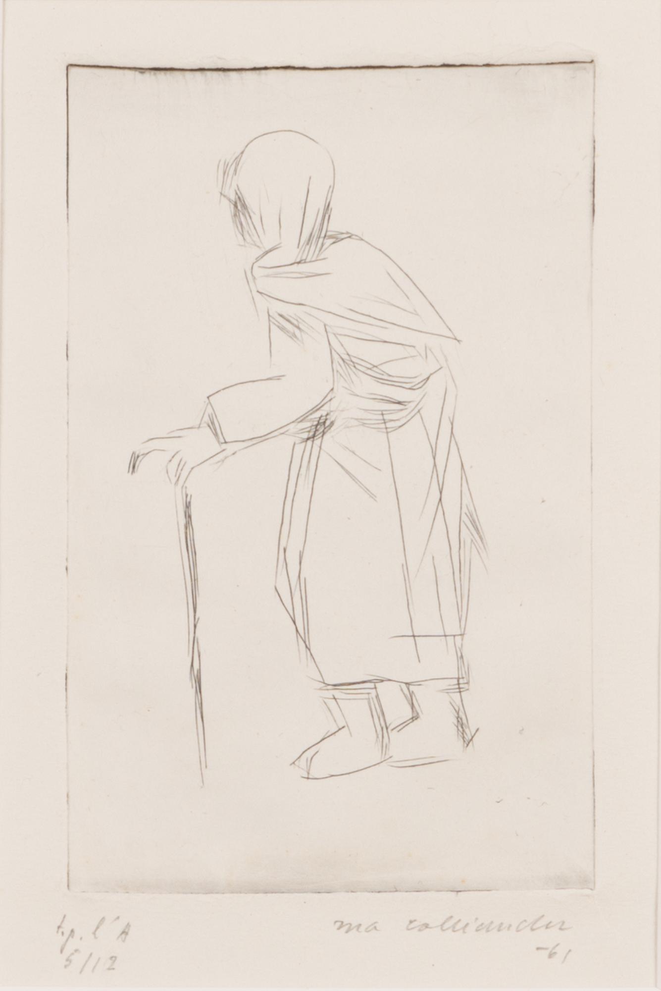 Ina Colliander, etching, signed and dated -61, numbered 5/12.