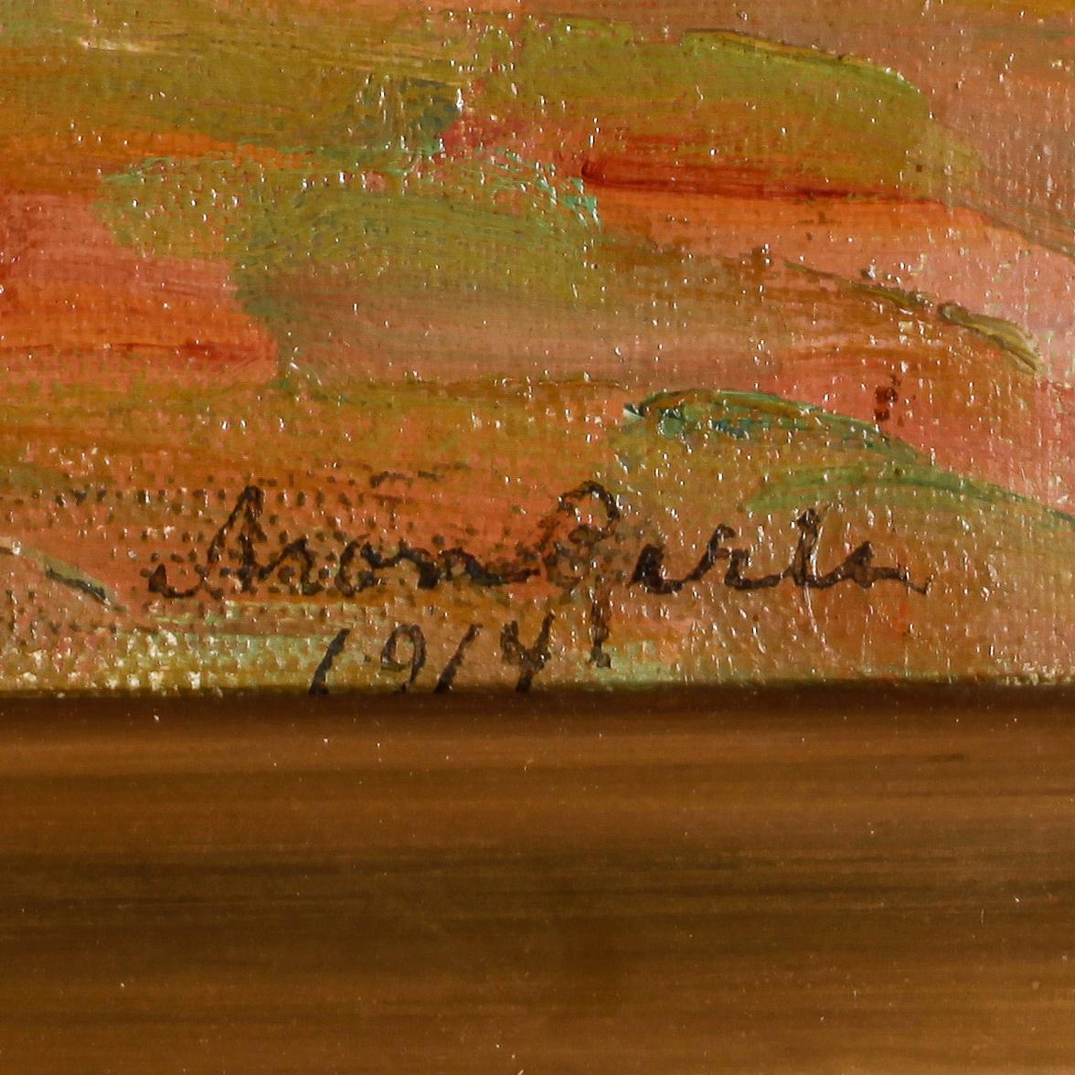 ARON GERLE, olja på duk, signerad, daterad 1914.