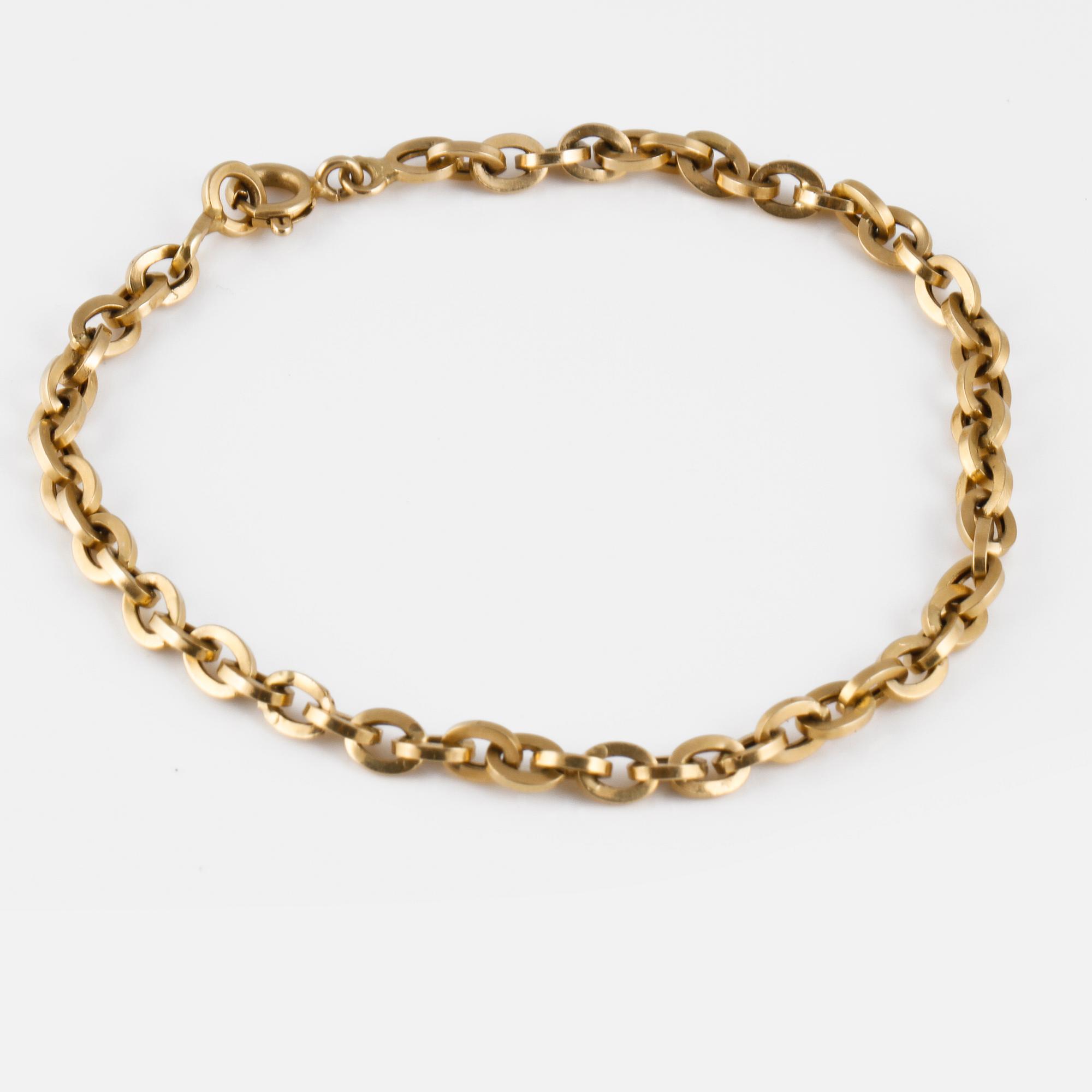 ARMLÄNK, 18K guld, otydliga stämplar. Vikt 3,6 gram.