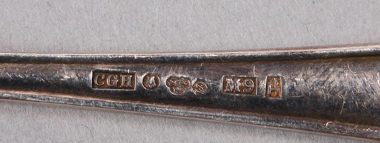 PARTI BESTICK, silver, 19 delar bl a CG Hallberg, Stockholm, 1937-63.