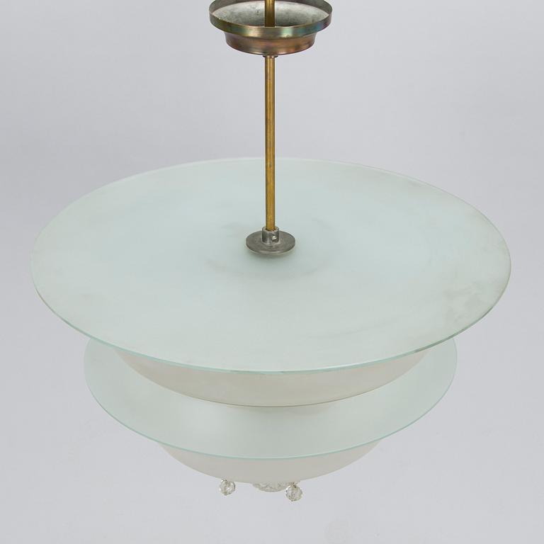 A pendant Art Deco ceiling light, 1920-30s.