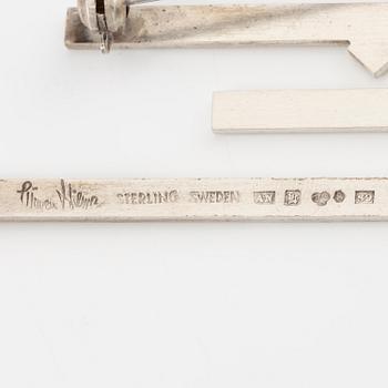 Wiwen Nilsson, monogrambrosch, sterlingsilver, Lund 1968.