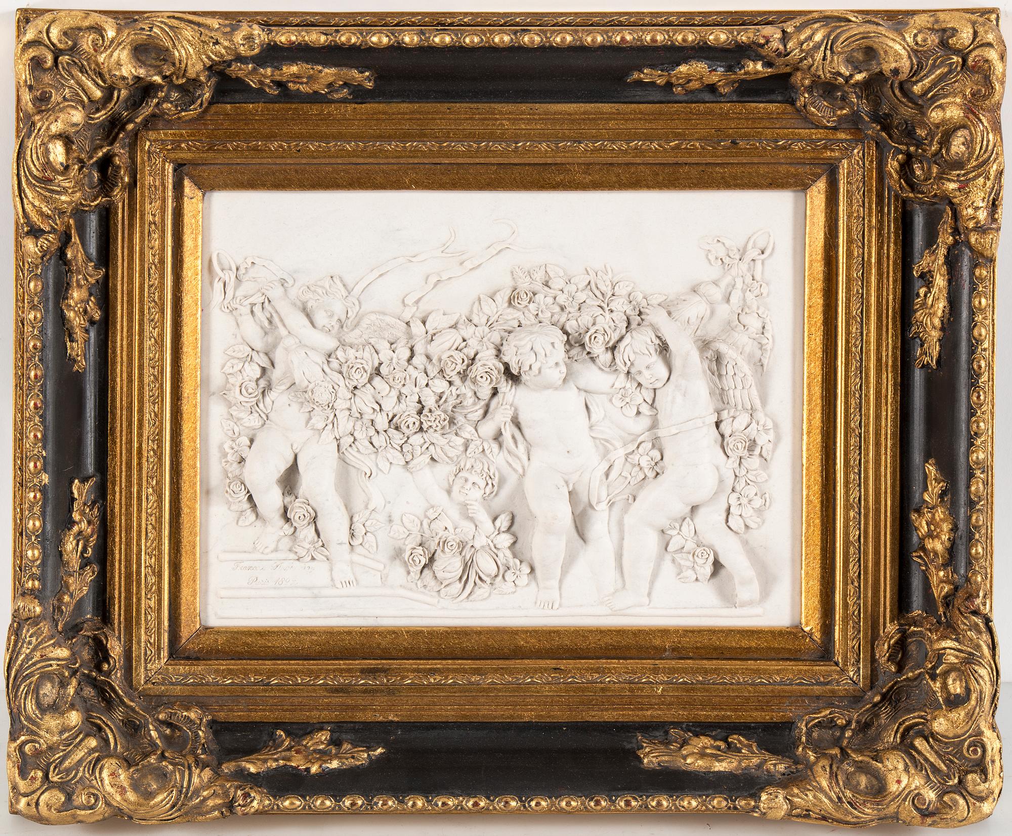 FRANCOIS DUQUESNOY, after, ceramic, signed and dated Paris 1892, 20th century.