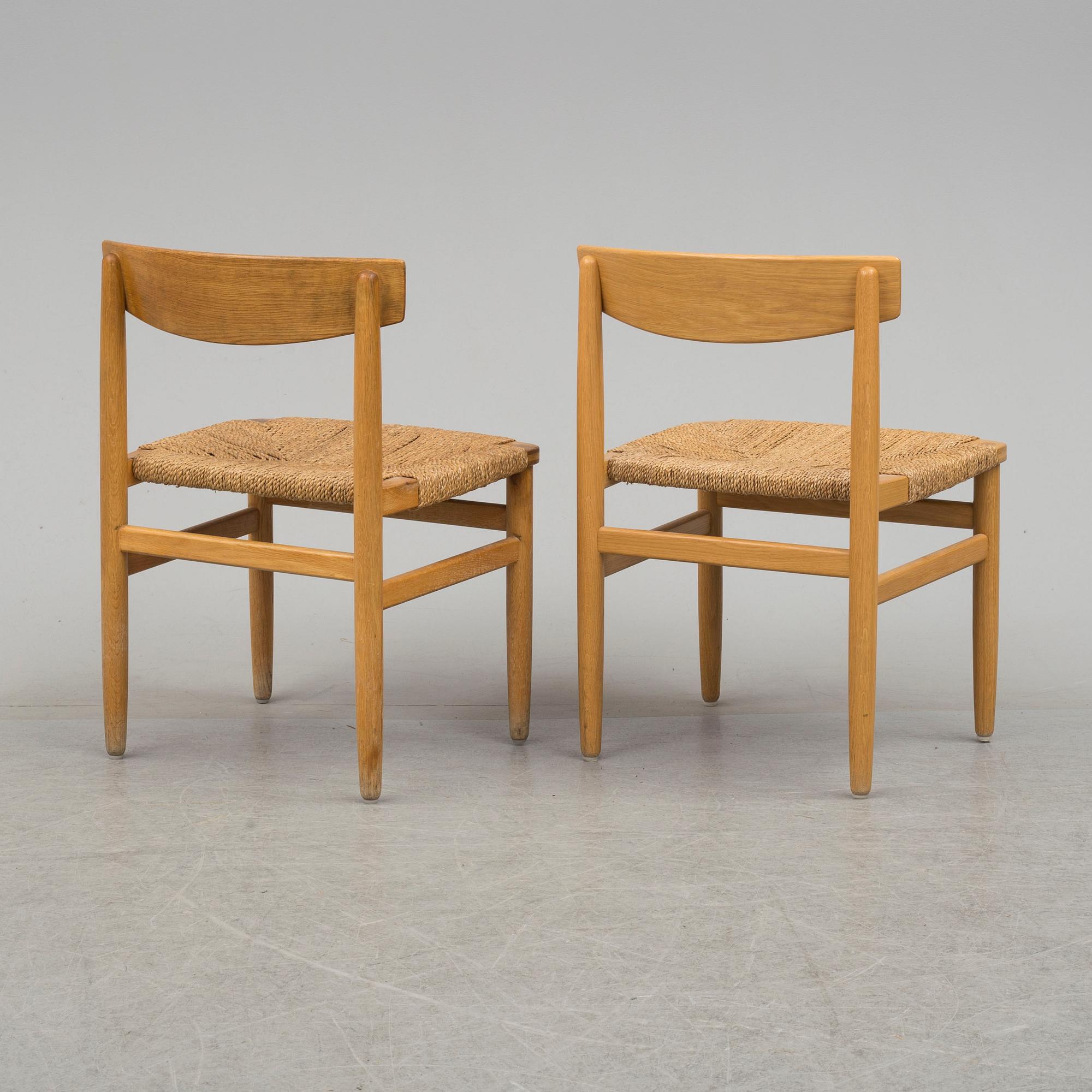 A set of six chairs and a dining table 'Øresund' by Børge Mogensen, Karl Andersson & Söner, Huskvarna, Sweden.