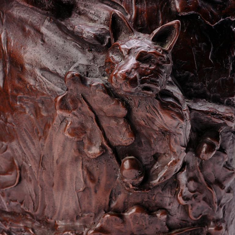 Ernst Billgren, a pair of patinated bronze jardinières, "I trädkronan", 2002, ed 9/100 and 10/100.