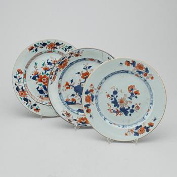 TALLRIKAR, 9 st, porslin, Kina/Japan. 1700-tal.