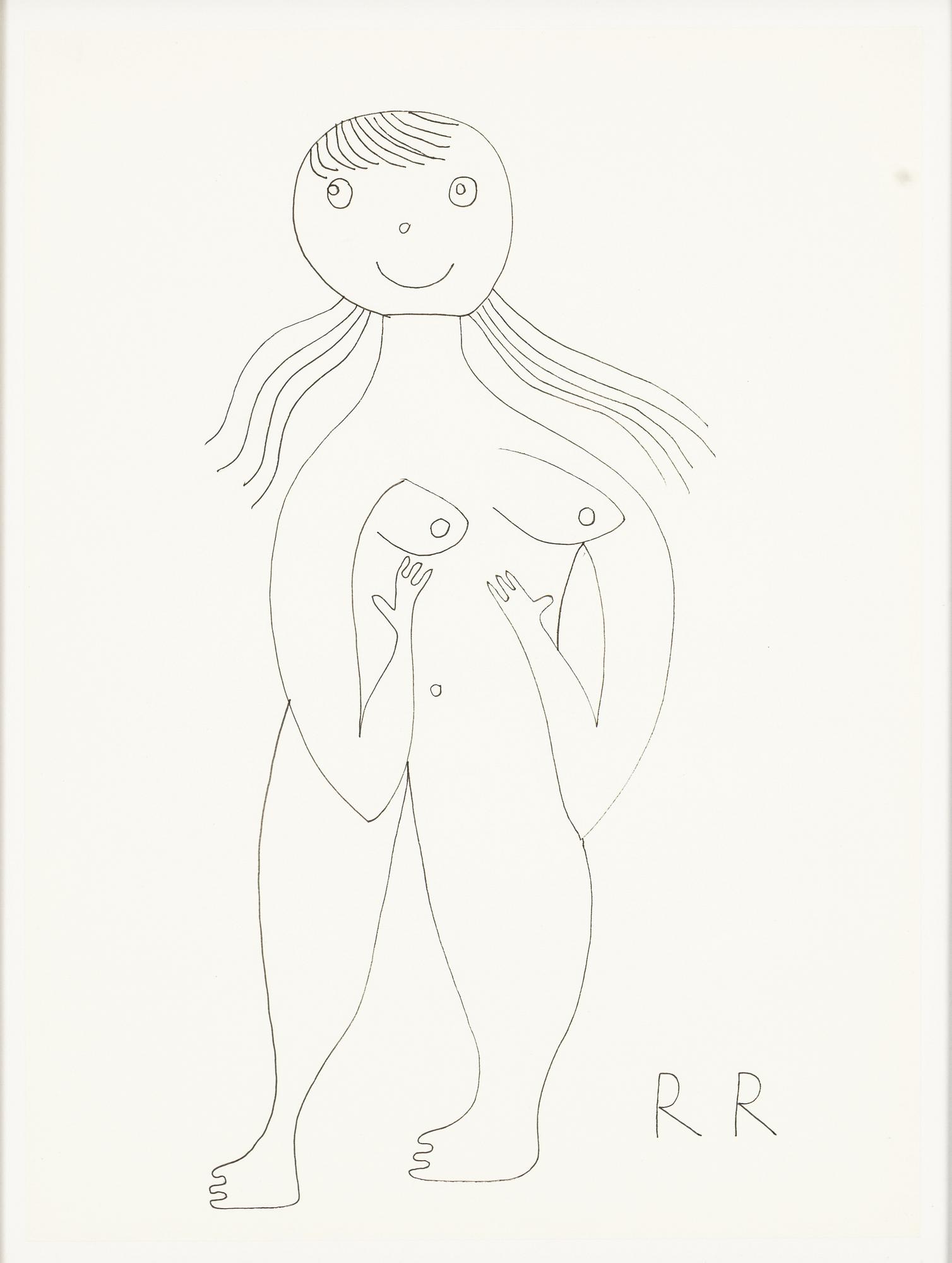 Roger Risberg, indian ink drawing, signed. Executed in 2008.
