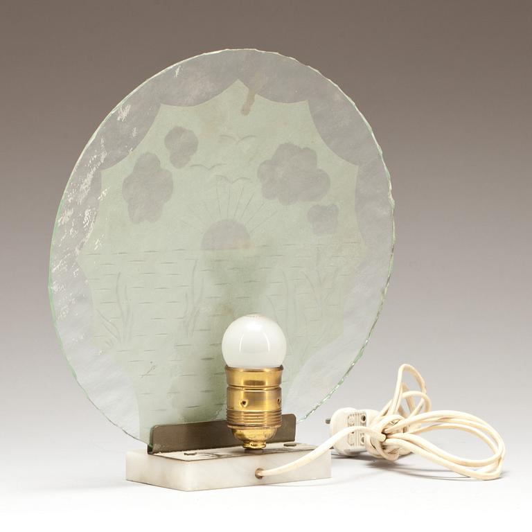 BORDSLAMPA, art deco, 1930-tal.