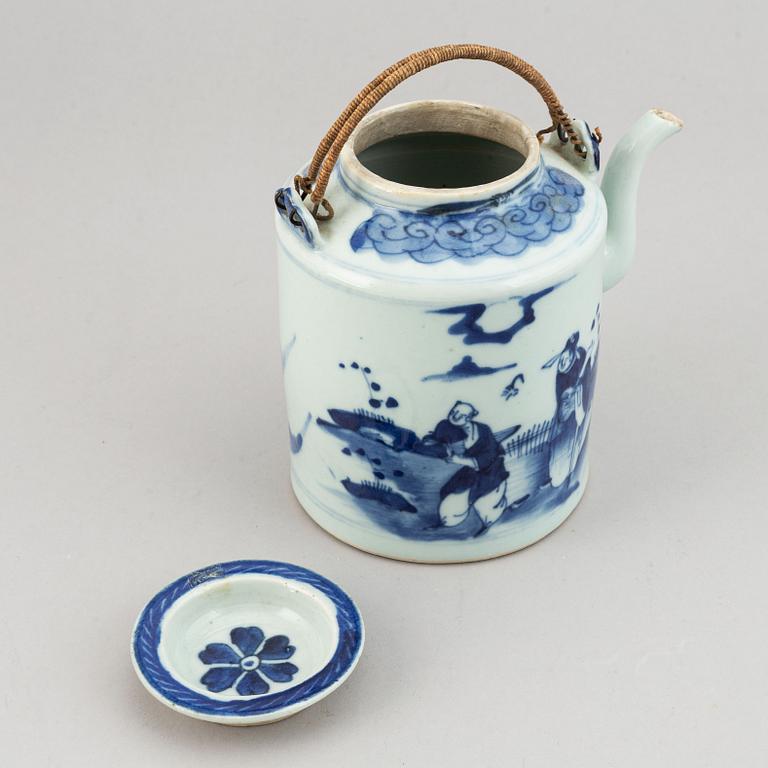 A group of blue and white porcelain, Qing dynasty, 18/19th Century.