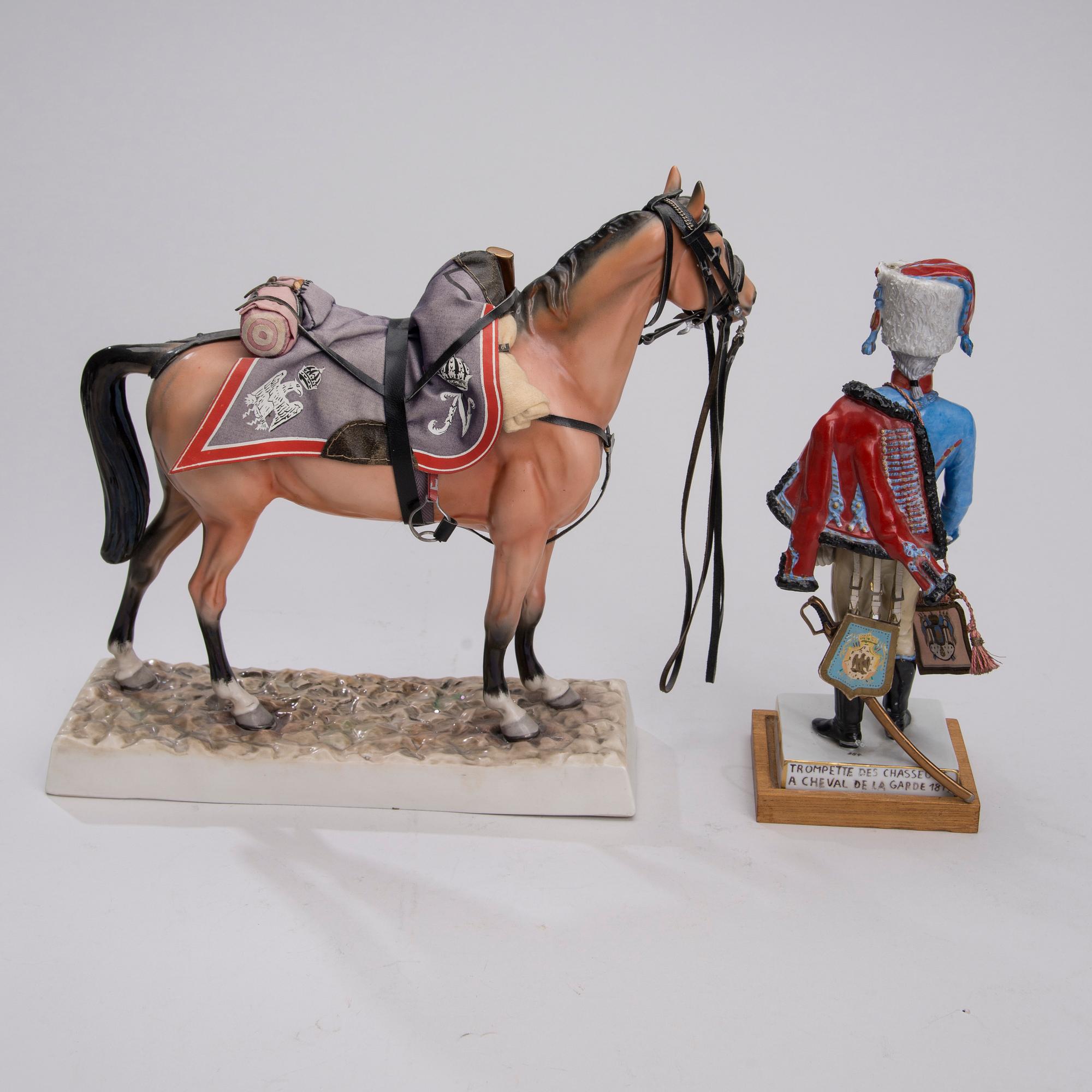 FIGURINER, 2 st, porslin, Les Collections Van Gerdinge, Frankrike, 1900-tal.