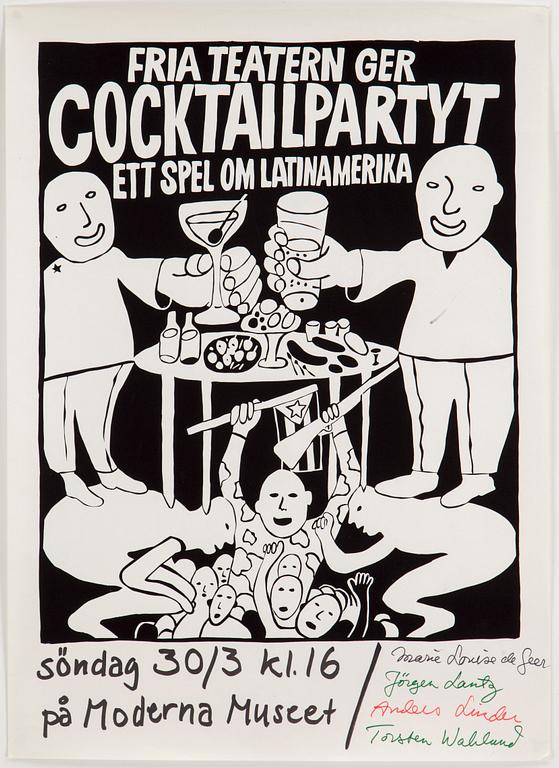 POLITISK KONST, 4 posters, 1960 - 70 -tal.
