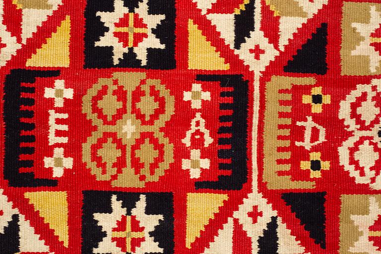 A bed cover, double-interlocked tapestry, ca 197,5-201,5 x 122-125 cm, Scania 1825, Villands district, Sweden.