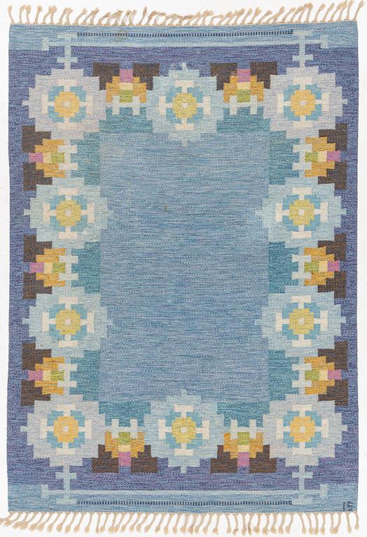 Ingegerd Silow, rug, flat weave, signed IS, approx. 235 x 165 cm.