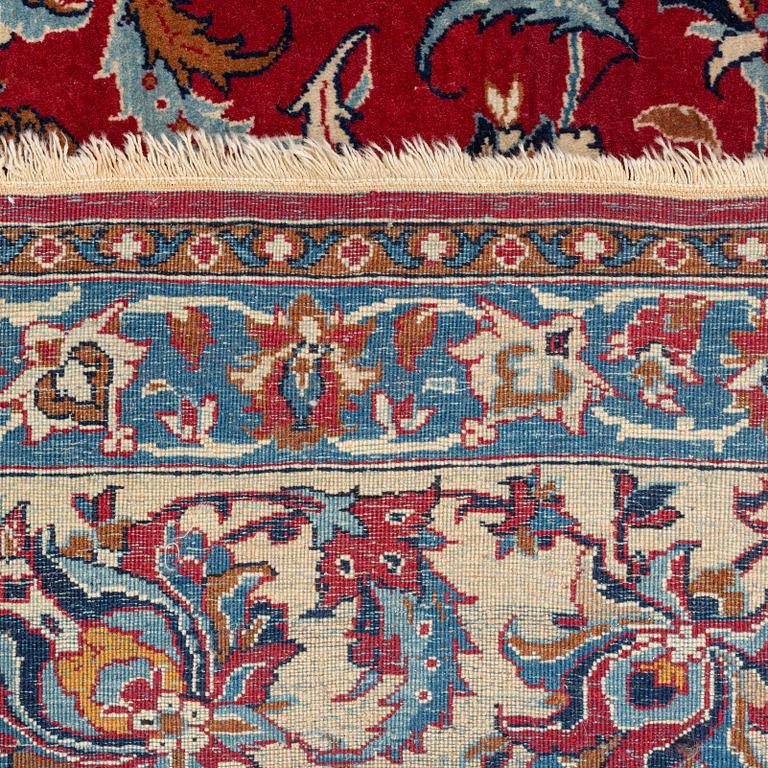 A rug, semi-antique, Nain Tuteshk, signed Sadegh Naini, ca 214 x 148 cm.