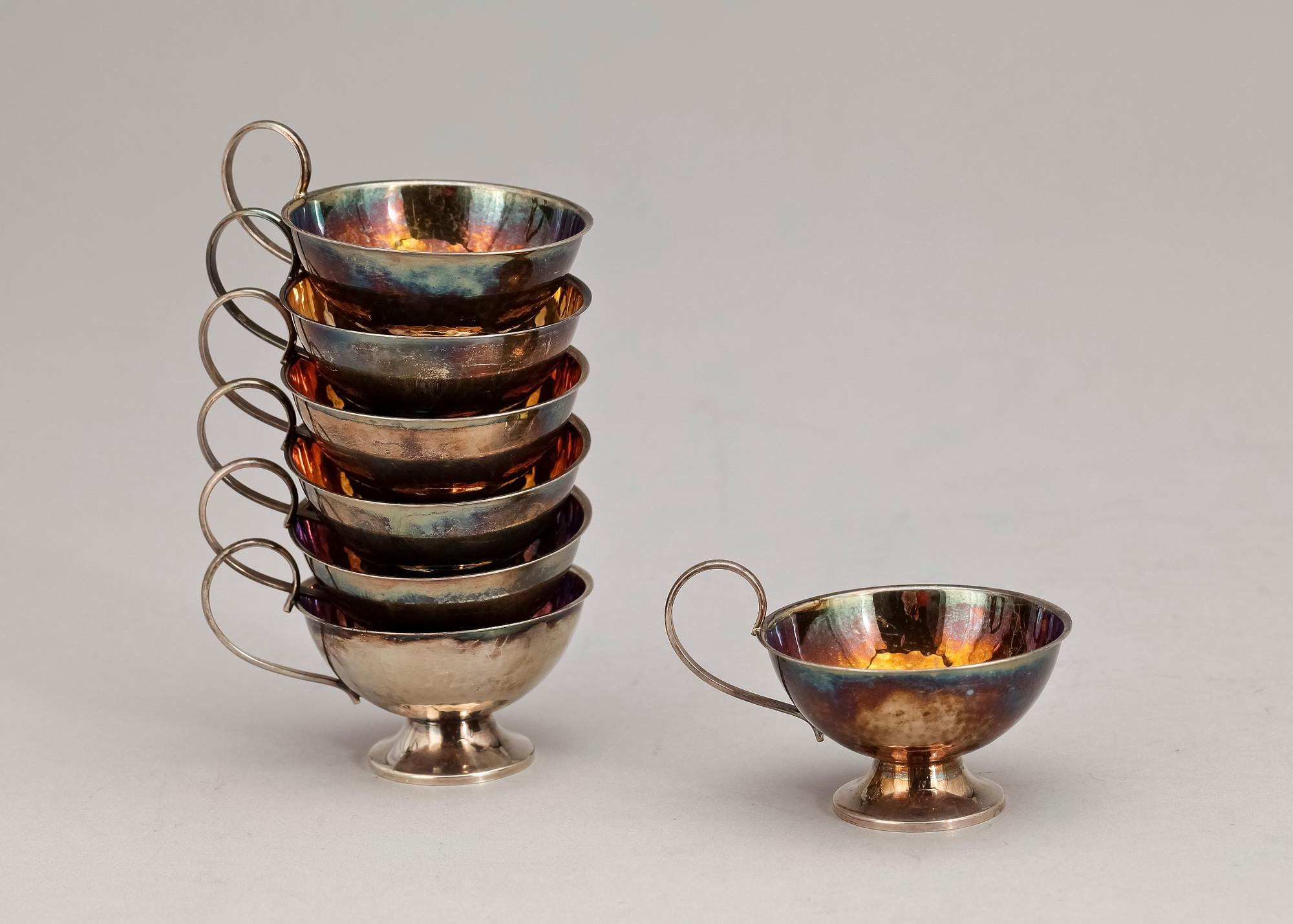 PARTI SILVER, 35 delar, bl.a. GAB, 1900-tal, tot vikt ca 590g.