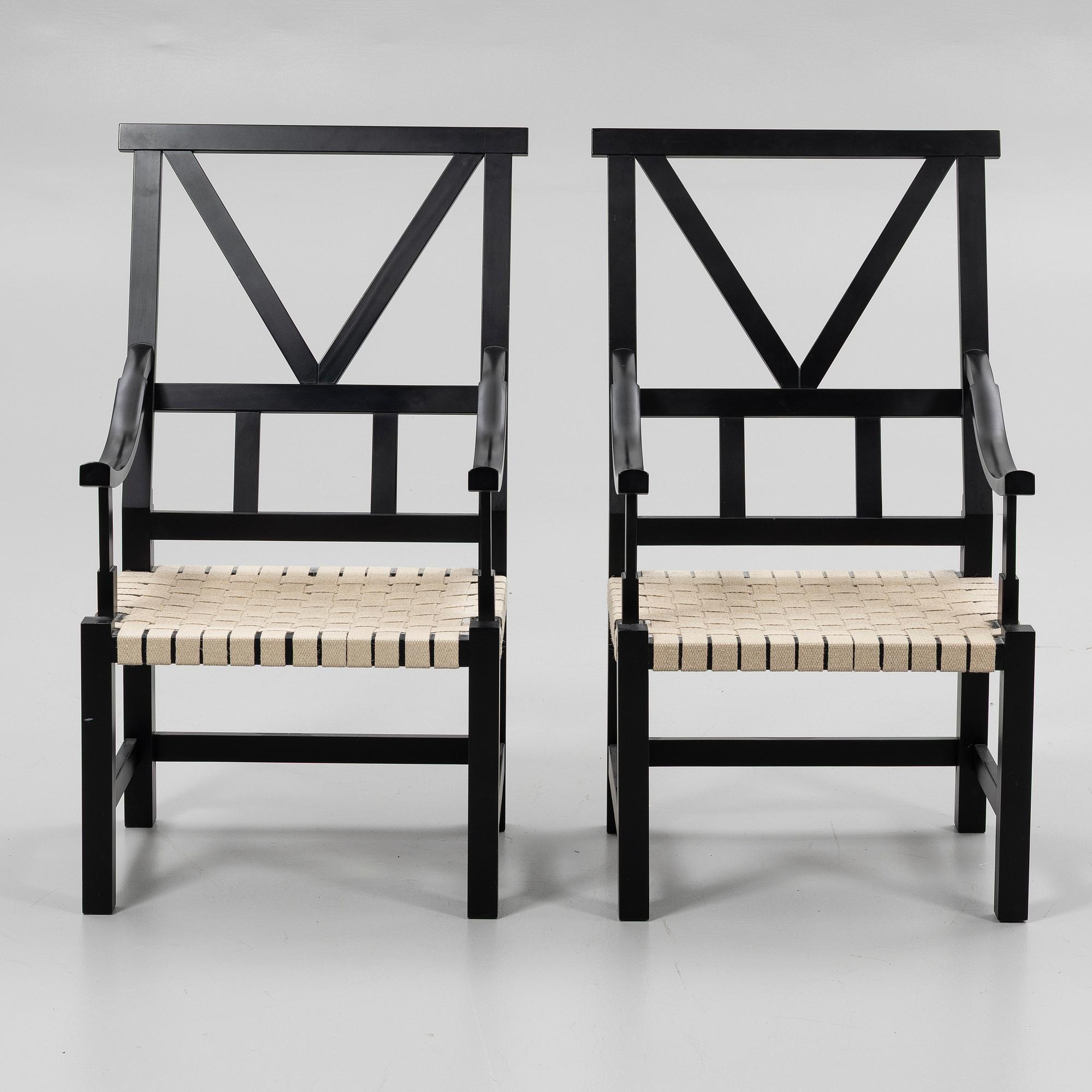 John Kandell, armchairs, a pair, "Victory", Källemo, after 2000.