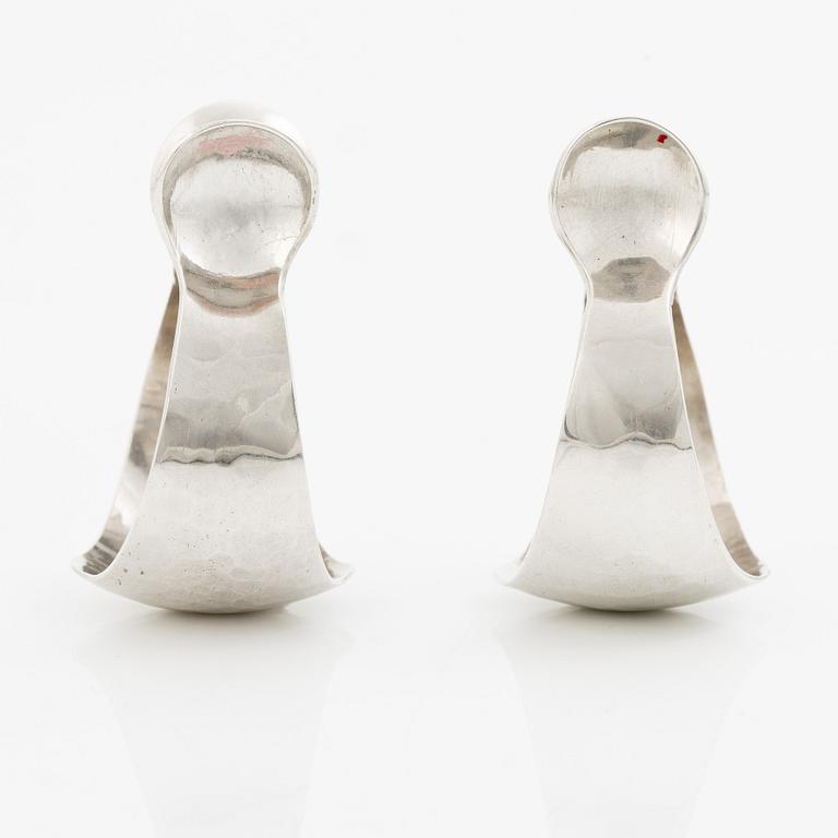 Sven-Erik Högberg, a pair of earrings, silver, Gothenburg 1977.