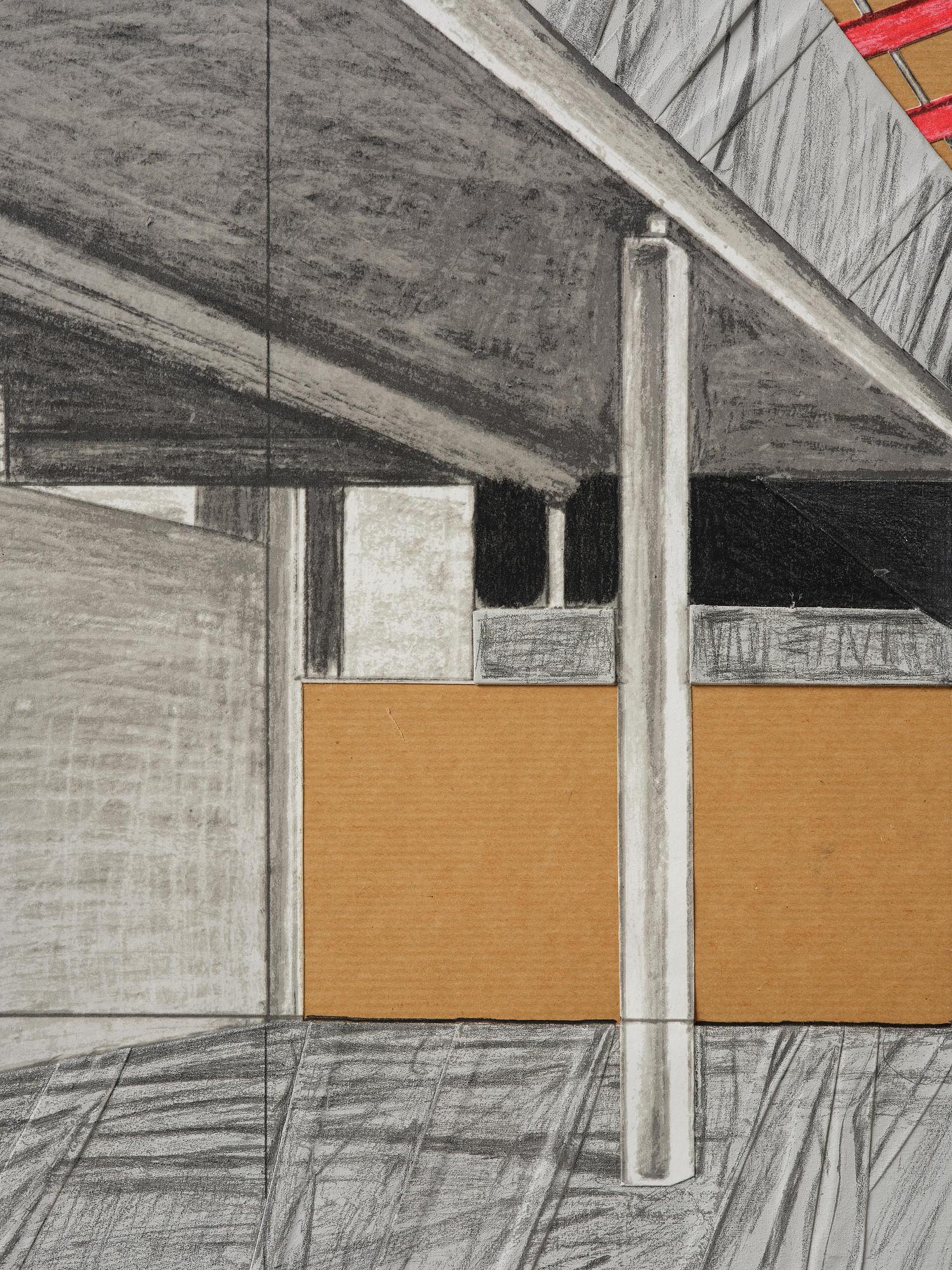 Christo & Jeanne-Claude, "Wrapped floors and covered windows (Project for Museum Würth, Künzeisa)".