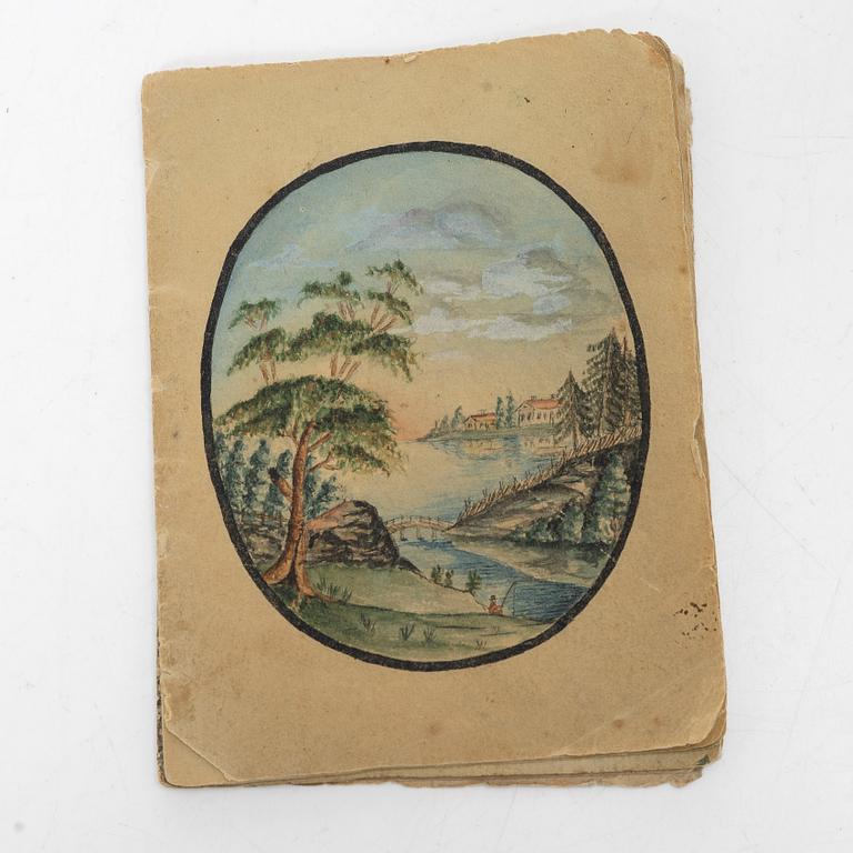 Almanacka samt skissblock, 1800-talets första hälft.