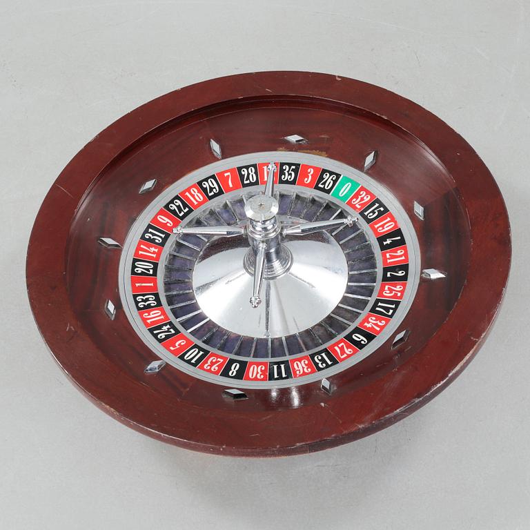 A roulette wheel, second half of the 20th century.