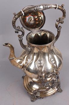 TEKÖK och RECHAUD, nysilver, 1800/1900-tal.